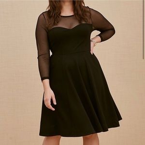 Torrid sheer top sweetheart dress